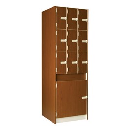 Multi-Sized Instrument Locker w/ Solid Doors - 10 Compartments (27\" D)